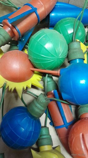 Гирлянда электрогирлянда КОСМОС новогодняя елочная СССР. Новогоднее елочное украшение