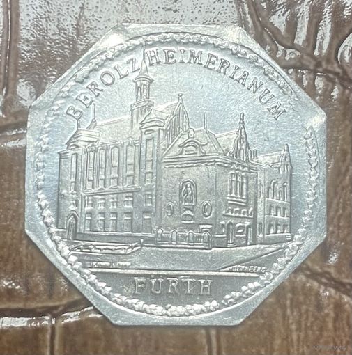 Германия Нюрнберг нотгельд 20 пфеннигов 1922 год Берольхеймериан. трамвайный жетон