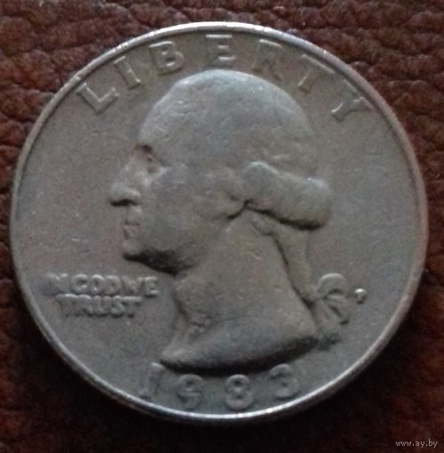 CША 25 центов 1983P