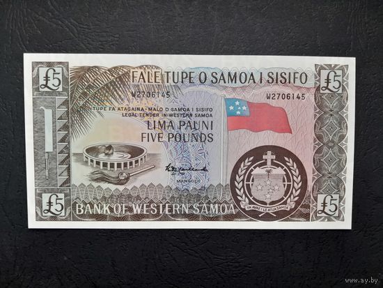 5 фунтов 1963 (2020) года. Западное Самоа. Официальный репринт. UNC