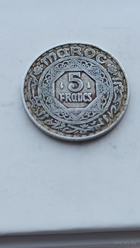 5 франков 1951 года Марокко. Монета не чищена. 727