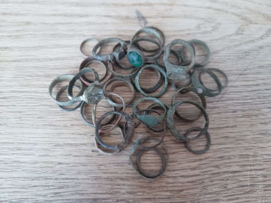 Лот старинных колец (38 штук) по ВКЛ (4)