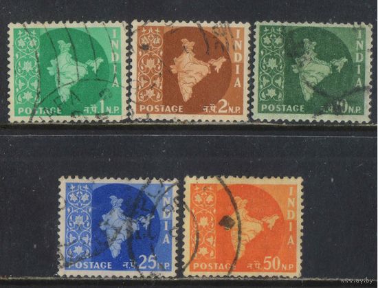 Индия 1958 Карта Индии Стандарт #286,287,292,296,297