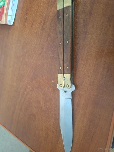 Нож-бабочка  с рубля Европа