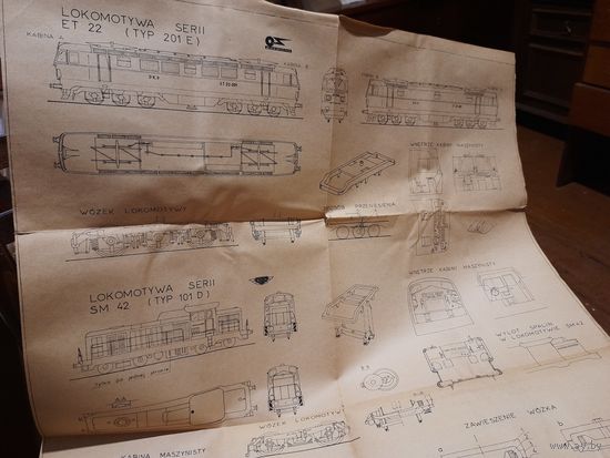 Локомотивы и вагоны. Чертежи для изготовления моделей в 1/87 масштабе