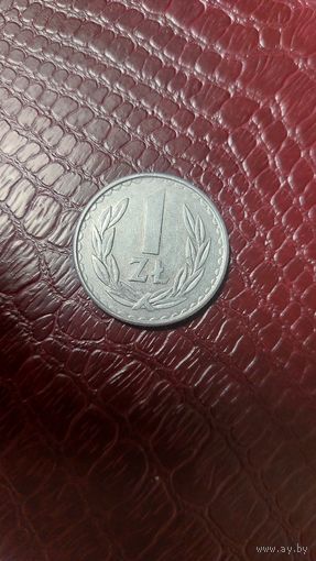 Монета 1 злотый 1987г. Польша.