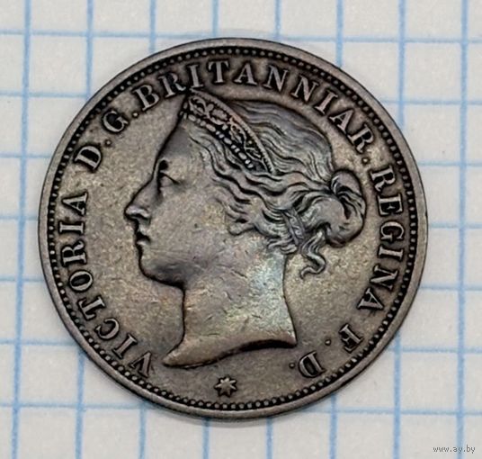 С 1 РУБЛЯ! МОНЕТА 1/12 ШИЛЛИНГА КОРОЛЕВА ВИКТОРИЯ ОСТРОВ ДЖЕРСИ БРОНЗА 1888