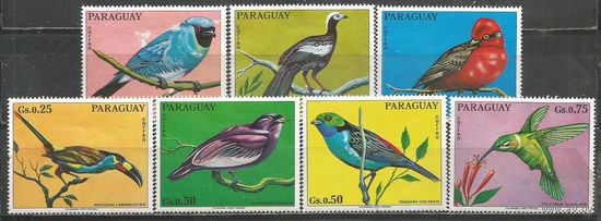 Парагвай. Птицы Южной Америки. 1973г. St#2515-21. Серия.