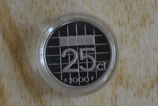 Нидерланды 25 центов 2000 с 1 руб