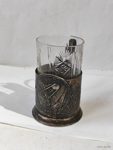 Подстаканник СССР, спутник со стаканом.