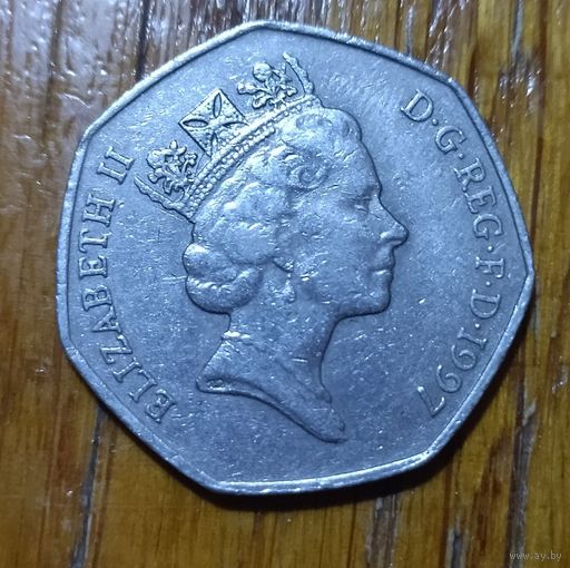 Великобритания, 50 пенсов 1997 года