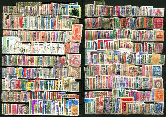 Марки разных стран - 520+ марок - гашеные, MH, MLH.