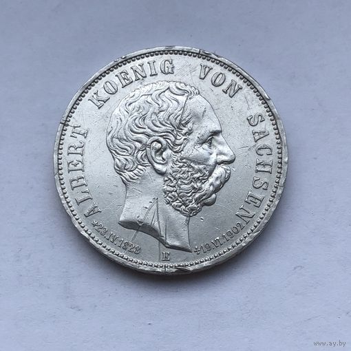 5 марок 1902 Смерть Альберта Саксонского