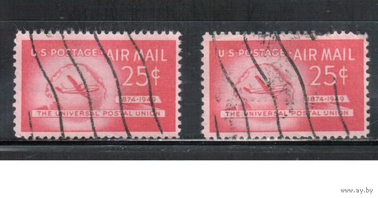 США-1949, (Мих.603), гаш. , Почтовый союз, Самолет,цена за 1 м на выбор