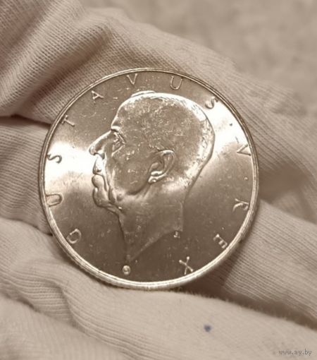 2 кроны 1938 Швеция! Горящая! Серебро 1 пол. 20 века!