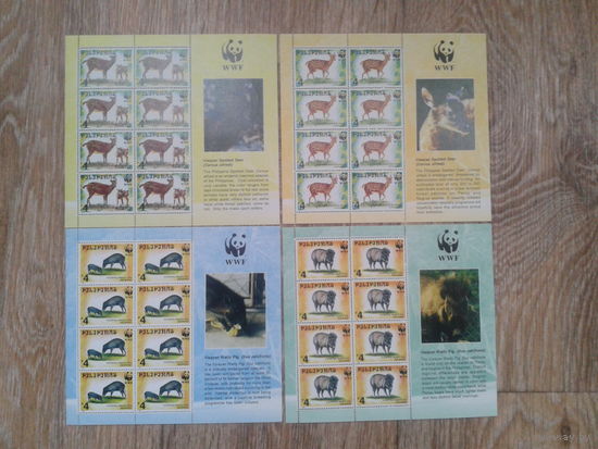 Филиппины 1997 Фауна WWF 4 м/листа