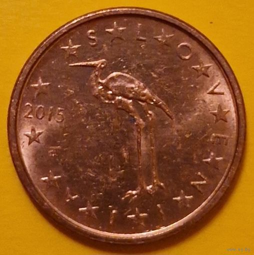 Словения 1 евроцент 2015 стандартная монета из оборота