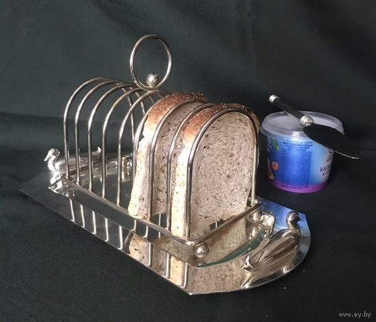 Поднос для фуа-гра, тостов. Франция Серебрение