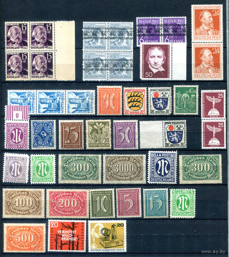 Германия, Рейх - 40+ марок - MNH, несколько марок с незначительным повреждением клея. #O-W-50-F-2