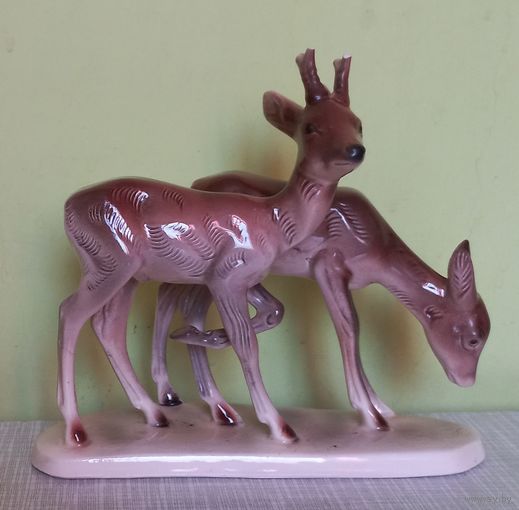 Фарфоровая статуэтка косули в реставрацию