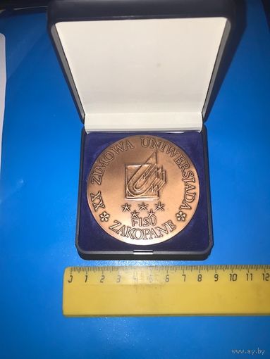 Медаль универсиада ХХ ZIMOVA UNIWERSIADA ZAKOPANE 2001 тяжелая редкая