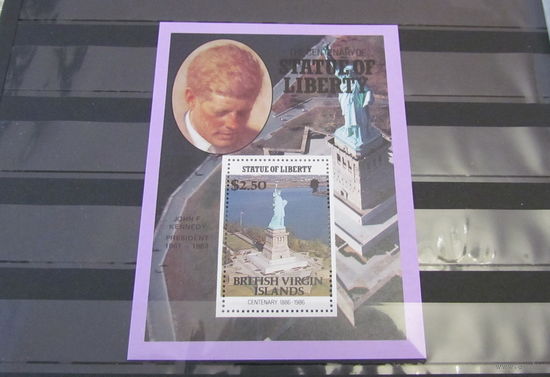 Брит. Вирг. О-ва 1986г. 100-летие Статуи Свободы, Нью-Йорк .Президенты США.
