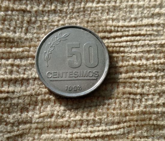 Werty71 Уругвай 50 сентесимо 1998