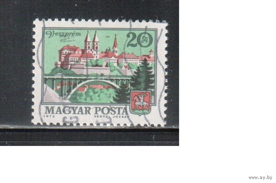 Венгрия-1973, (Мих.2916),   гаш., Стандарт, Архитектура (одиночка)