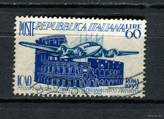 Италия - 1952 - Авиация - [Mi. 869] - полная серия - 1 марка. Гашеная.  (LOT AJ40)