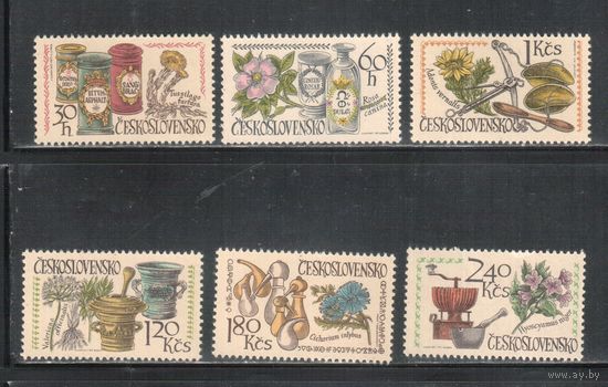 Чехословакия-1971,(Мих.2023-2028)  **  ,Лечебные растения, Медицина (полная серия)