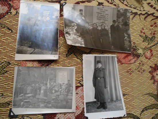 Фото военных и обелиски, начало 1950-х гг, одним лотом