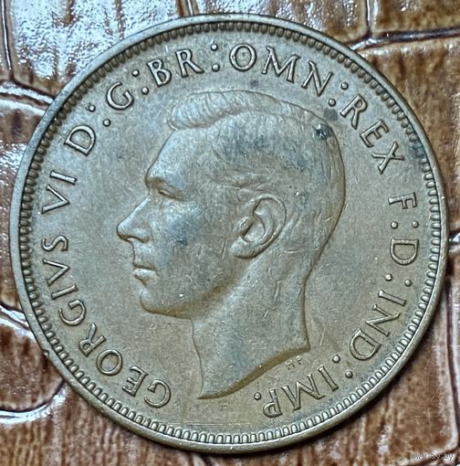 Монета. Великобритания. 1 пенни 1948 год.