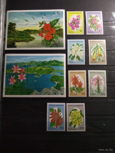 Антигуа и Барбуда. 1993 г. Цветы.