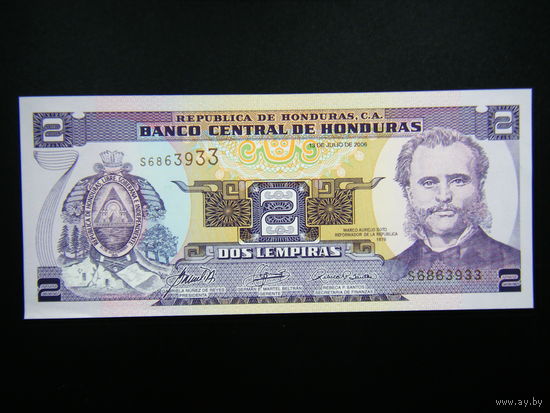 Гондурас 2 лемпира 2006г. UNC.