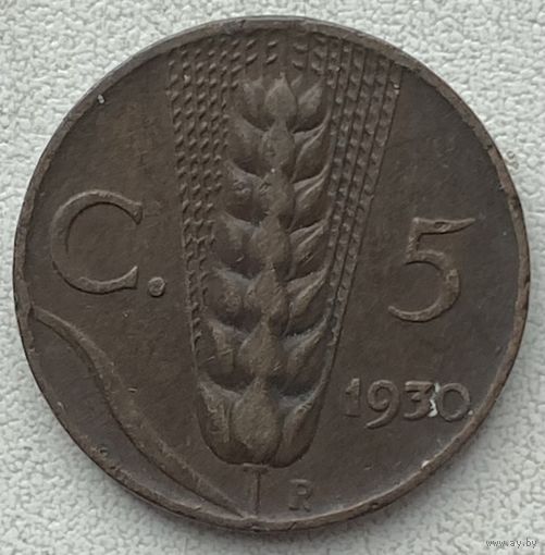 Италия 5 чентезимо 1930 г.