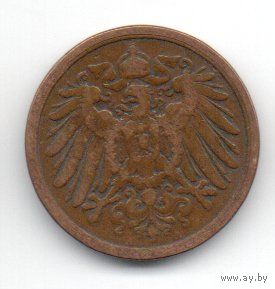 ГЕРМАНСКАЯ ИМПЕРИЯ. 2 ПФЕННИГА 1910 A