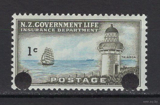 Новая Зеландия /New Zealand 1967** Корабль Маяк Новый номинал SG#L50