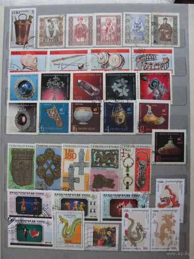 Продажа коллекции с 1 рубля! Культура и искусство на почтовых марках мира.