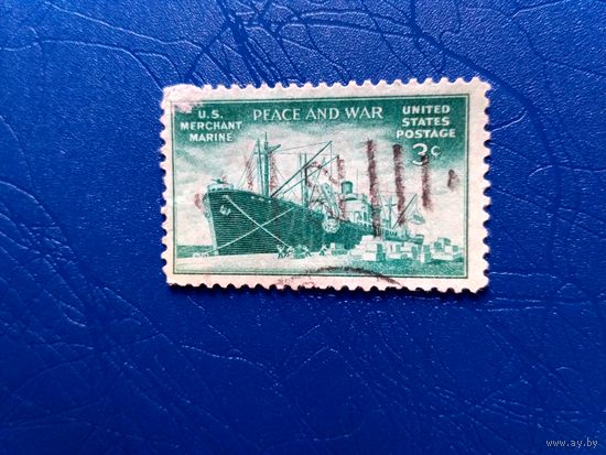Марка США. Корабль, торговое судно. 1946 (3)