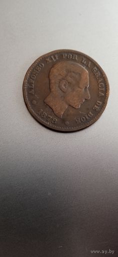Испания 5 сентимо 1878 г.