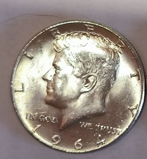 1/2 доллара США - серебро 900 пробы