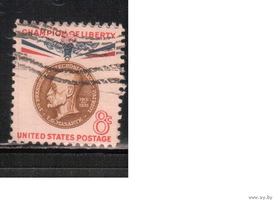 США-1960, (Мих.775) , гаш. ,Личности, Президент Чехословакии