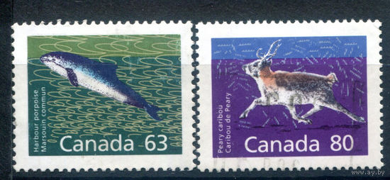Канада - 1990г. - фауна, стандартный выпуск - 2 марки - гашёные. #3-WB-96-B-2