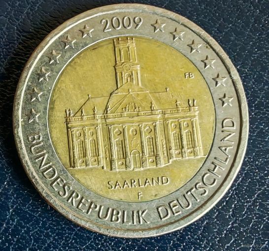 Германия саарланд 2 евро   2009 f !