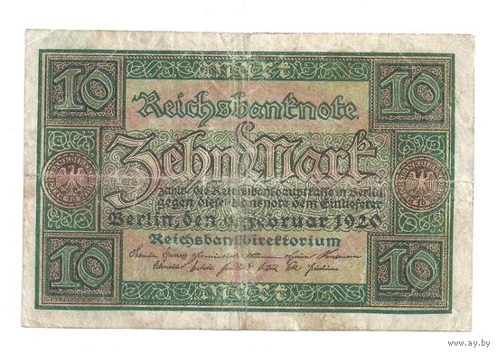 Германия 10 марок 1920 г. Веймарская республика