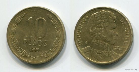 Чили. 10 песо (1999, XF)