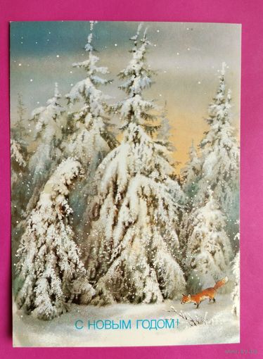 С Новым Годом! Чистая. Исаков. 1988 года. 2619.
