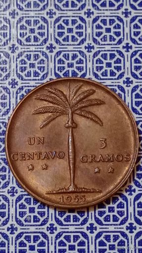 Доминикана 1 сентаво 1955 unc редкая
