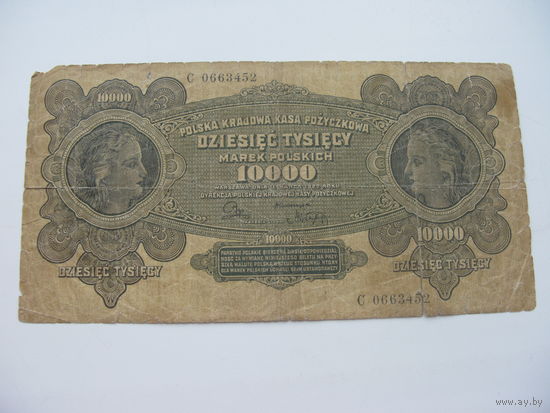 Польша 10000 марок 1922 г.