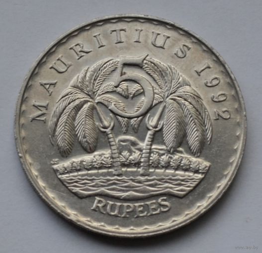 Маврикий, 5 рупий 1992 г.